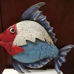 Multicolored Fish Wall Decor